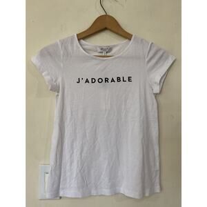 Milly Minis Girls "J’ADORABLE” Tee, White, Size 10